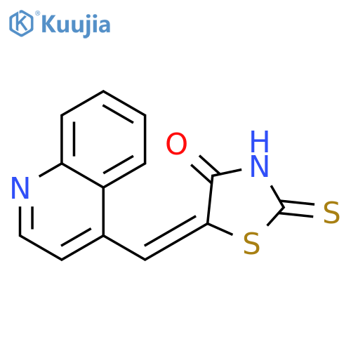 (5Z)-5-(quinolin-4-ylmethylidene)-2-thioxo-1,3-thiazolidin-4-one structure