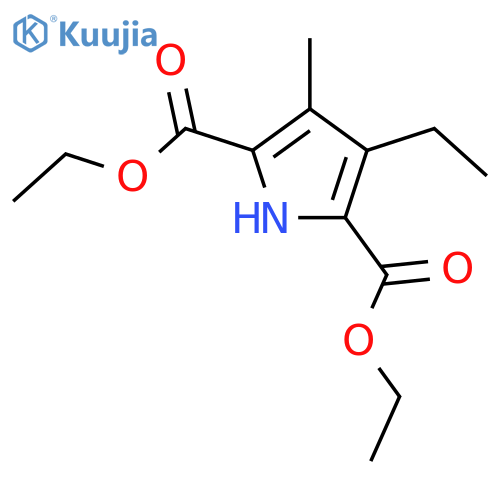 1H-Pyrrole-2,5-dicarboxylicacid, 3-ethyl-4-methyl-, 2,5-diethyl ester structure