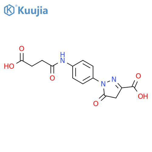 1H-Pyrazole-3-carboxylic acid,1-[4-[(3-carboxy-1-oxopropyl)amino]phenyl]-4,5-dihydro-5-oxo- structure