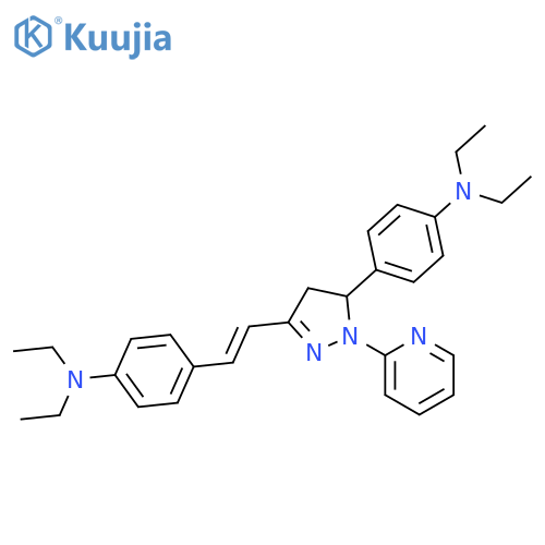 Benzenamine,4-[2-[5-[4-(diethylamino)phenyl]-4,5-dihydro-1-(2-pyridinyl)-1H-pyrazol-3-yl]ethenyl]-N,N-diethyl- structure