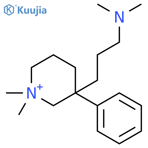 3-[3-(dimethylamino)propyl]-1,1-dimethyl-3-phenylpiperidinium structure