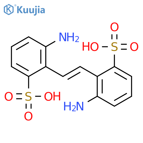 2,2'-(Ethene-1,2-diyl)bis(3-aminobenzene-1-sulfonic acid) structure