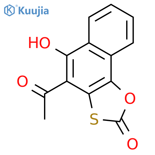 NAPHTH[2,1-D]-1,3-OXATHIOL-2-ONE, 4-ACETYL-5-HYDROXY- structure