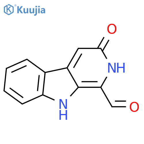 3,9-dihydro-3-oxo-2H-Pyrido[3,4-b]indole-1-carboxaldehyde structure