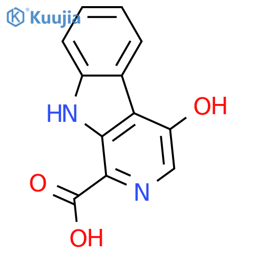 4-hydroxy-9H-Pyrido[3,4-b]indole-1-carboxylic acid structure