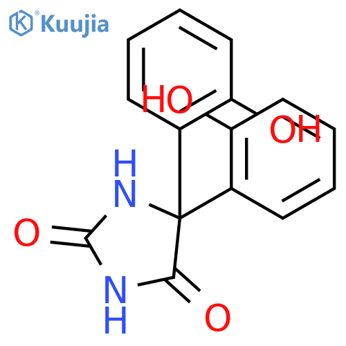 5,5-bis(2-hydroxyphenyl)imidazolidine-2,4-dione structure