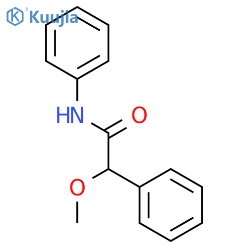 Benzeneacetamide, a-methoxy-N-phenyl- structure