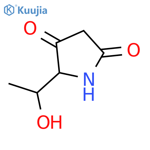 2,4-Pyrrolidinedione, 5-(1-hydroxyethyl)- structure