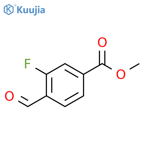 Methyl 3-fluoro-4-formylbenzoate structure