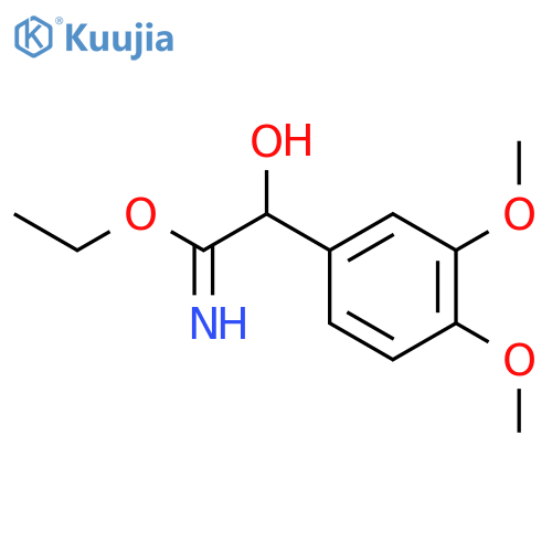 Benzeneethanimidicacid, a-hydroxy-3,4-dimethoxy-, ethylester (9CI) structure