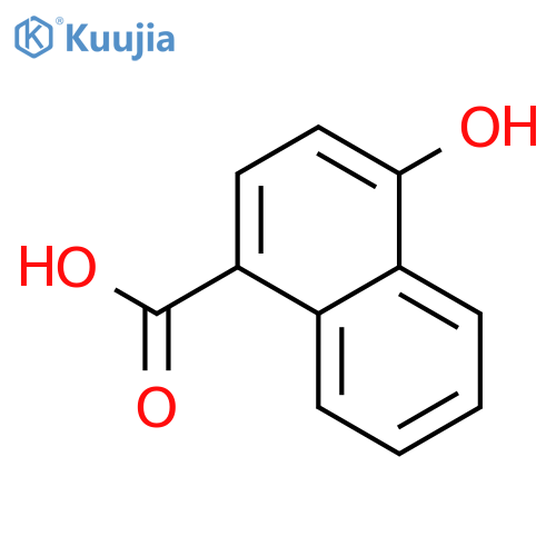 4-hydroxynaphthalene-1-carboxylic acid structure