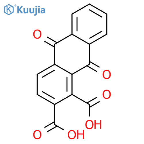1,2-Anthracenedicarboxylicacid, 9,10-dihydro-9,10-dioxo- structure
