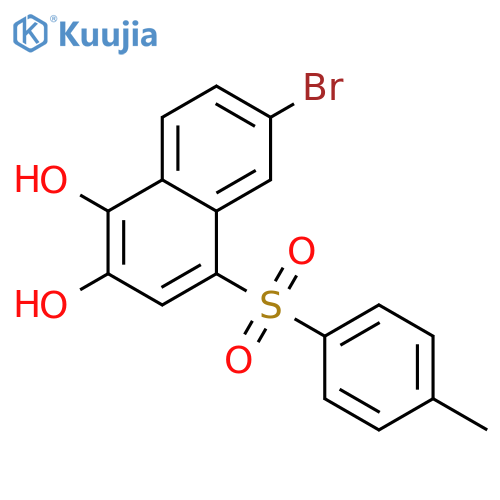 1,2-Naphthalenediol,6-bromo-4-[(4-methylphenyl)sulfonyl]- structure