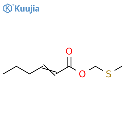 2-Hexenoic acid, (methylthio)methyl ester structure