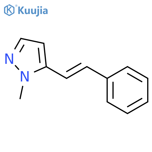 1-methyl-5-(2-phenylethenyl)-1H-pyrazole structure