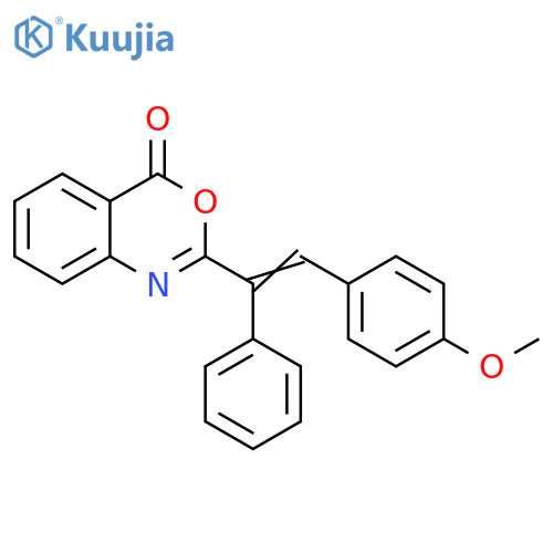 4H-3,1-Benzoxazin-4-one, 2-[2-(4-methoxyphenyl)-1-phenylethenyl]- structure