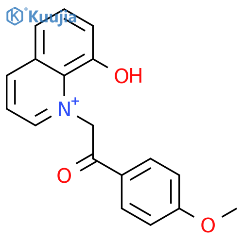 2-(8-hydroxyquinolin-1-ium-1-yl)-1-(4-methoxyphenyl)ethanone;bromide structure