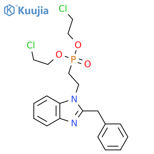 (2-(2-(Phenylmethyl)-1H-benzimidazol-1-yl)ethyl)phosphonic acid bis(2-chloroethyl) ester structure