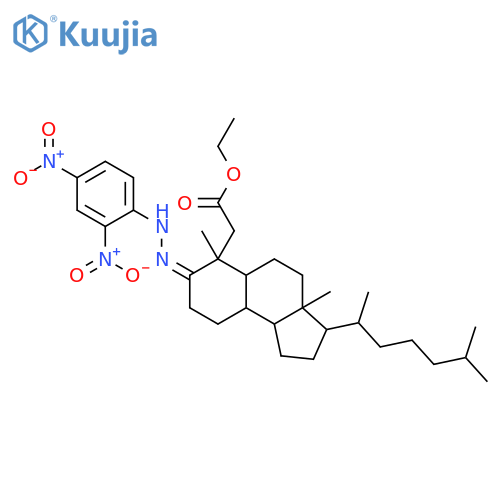 Ethyl 2-[(7z)-7-[(2,4-dinitrophenyl)hydrazinylidene]-3a,6-dimethyl-3-(6-methylheptan-2-yl)-1,2,3,4,5,5a,8,9,9a,9b-decahydrocyclopenta[a]naphthalen-6-yl]acetate structure