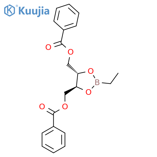 1,3,2-Dioxaborolane-4,5-dimethanol, 2-ethyl-, dibenzoate, (4S-trans)- structure