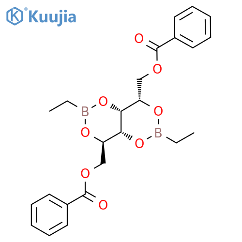 [(4S,4Ar,8R,8aR)-4-(benzoyloxymethyl)-2,6-diethyl-4,4a,8,8a-tetrahydro-[1,3,2]dioxaborinino[5,4-d][1,3,2]dioxaborinin-8-yl]methyl benzoate structure