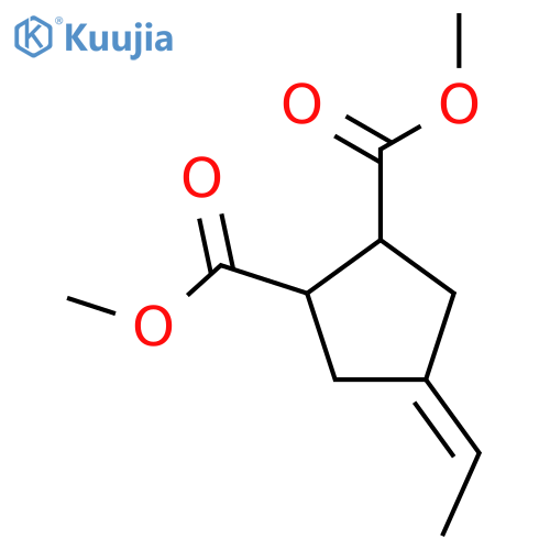 Dimethyl 4-ethylidene-1,2-cyclopentanedicarboxylate structure