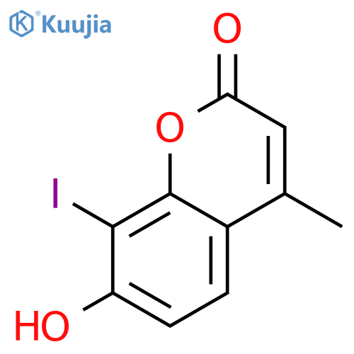 2H-1-BENZOPYRAN-2-ONE, 7-HYDROXY-8-IODO-4-METHYL- structure