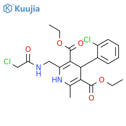 3,5-Pyridinedicarboxylic acid,2-[[(chloroacetyl)amino]methyl]-4-(2-chlorophenyl)-1,4-dihydro-6-methyl-, diethyl ester structure