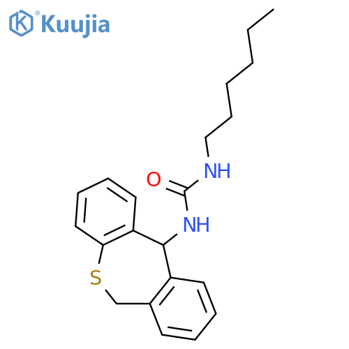 1-(6,11-dihydrodibenzo[b,e]thiepin-11-yl)-3-hexylurea structure