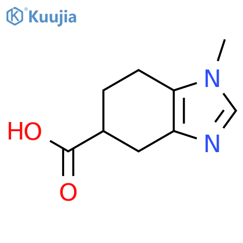 1-methyl-4,5,6,7-tetrahydro-1H-1,3-benzodiazole-5-carboxylic acid structure