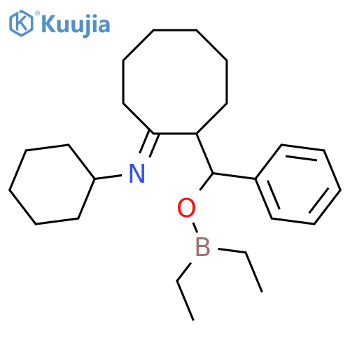 Borinic acid, diethyl-, [2-(cyclohexylimino)cyclooctyl]phenylmethyl ester structure