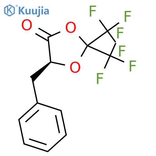 1,3-Dioxolan-4-one, 5-(phenylmethyl)-2,2-bis(trifluoromethyl)-, (5S)- structure
