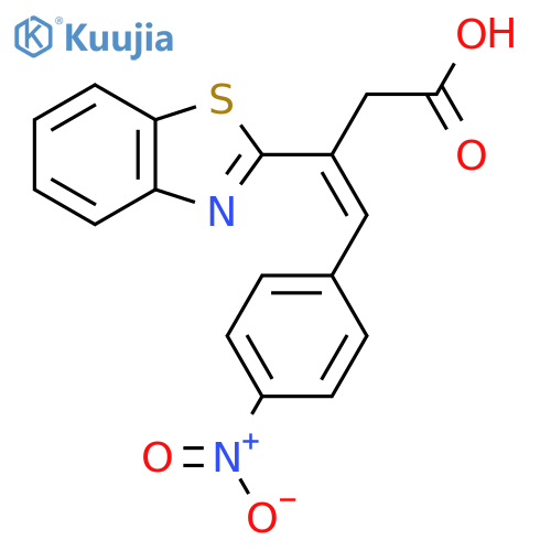 3-(1,3-Benzothiazol-2-yl)-4-(4-nitrophenyl)but-3-enoic acid structure