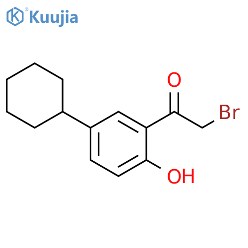 Ethanone, 2-bromo-1-(5-cyclohexyl-2-hydroxyphenyl)- structure