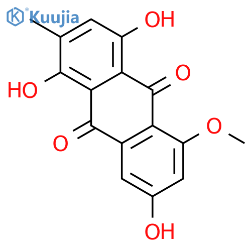 9,10-Anthracenedione,1,4,7-trihydroxy-5-methoxy-2-methyl- structure