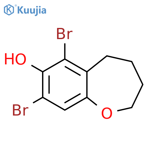1-BENZOXEPIN-7-OL, 6,8-DIBROMO-2,3,4,5-TETRAHYDRO- structure
