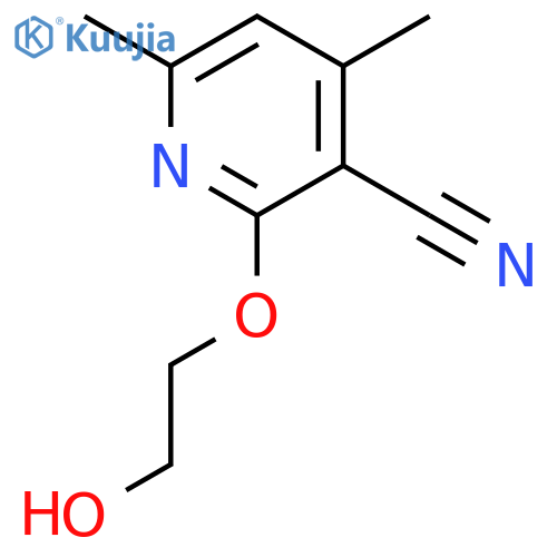 2-(2-Hydroxyethoxy)-4,6-dimethylnicotinonitrile structure
