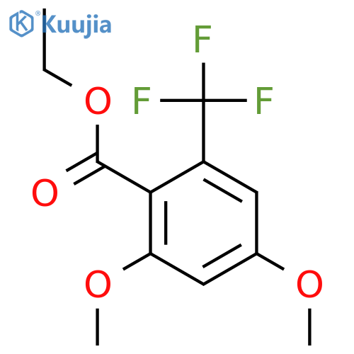 Benzoic acid, 2,4-dimethoxy-6-(trifluoromethyl)-, ethyl ester structure