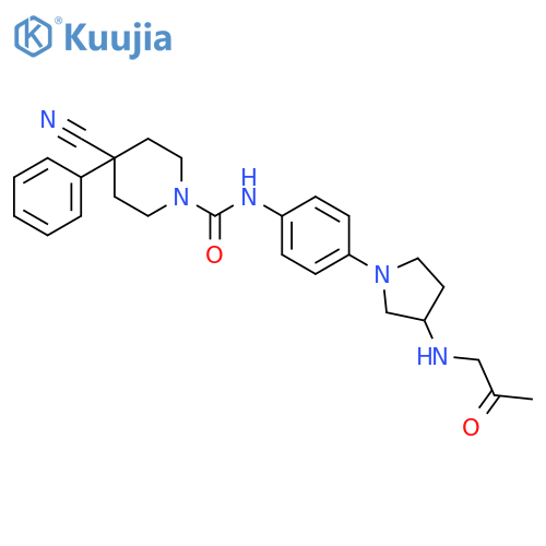 1-Piperidinecarboxamide,N-[4-[3-(acetylmethylamino)-1-pyrrolidinyl]phenyl]-4-cyano-4-phenyl- structure