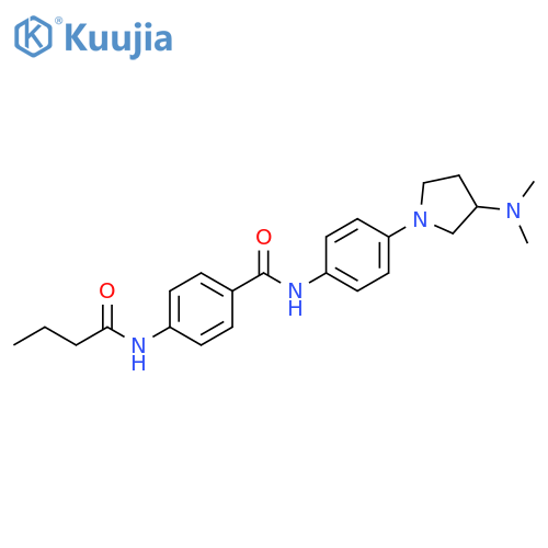 Benzamide,N-[4-[3-(dimethylamino)-1-pyrrolidinyl]phenyl]-4-[(1-oxobutyl)amino]- structure