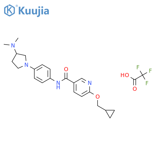 3-Pyridinecarboxamide,6-(cyclopropylmethoxy)-N-[4-[3-(dimethylamino)-1-pyrrolidinyl]phenyl]-,trifluoroacetate structure