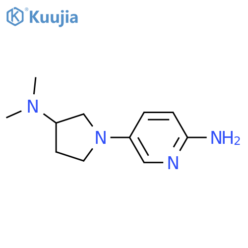 5-[3-(dimethylamino)pyrrolidin-1-yl]pyridin-2-amine structure