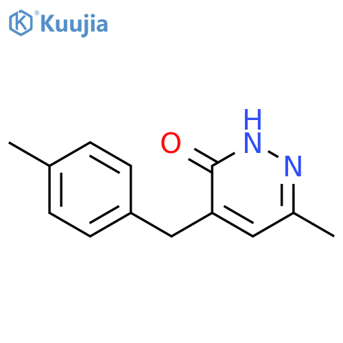 6-methyl-4-[(4-methylphenyl)methyl]-3(2H)-Pyridazinone structure