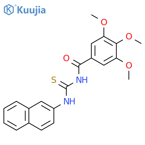 3,4,5-trimethoxy-N-(naphthalen-2-ylcarbamothioyl)benzamide structure