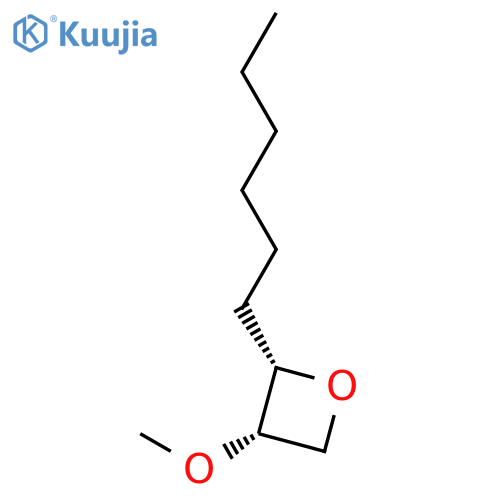 Oxetane, 2-hexyl-3-methoxy-, cis- structure