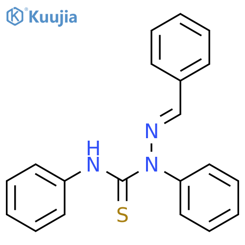 Hydrazinecarbothioamide, N,1-diphenyl-2-(phenylmethylene)- structure