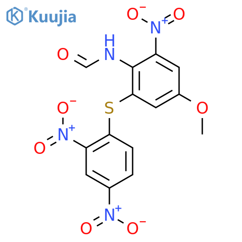 Formamide, N-[2-[(2,4-dinitrophenyl)thio]-4-methoxy-6-nitrophenyl]- structure