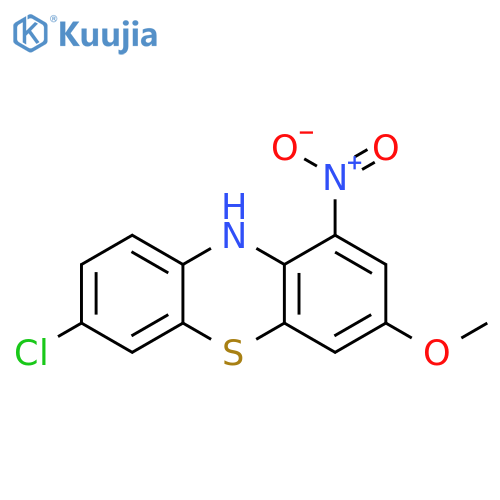 10H-Phenothiazine, 7-chloro-3-methoxy-1-nitro- structure