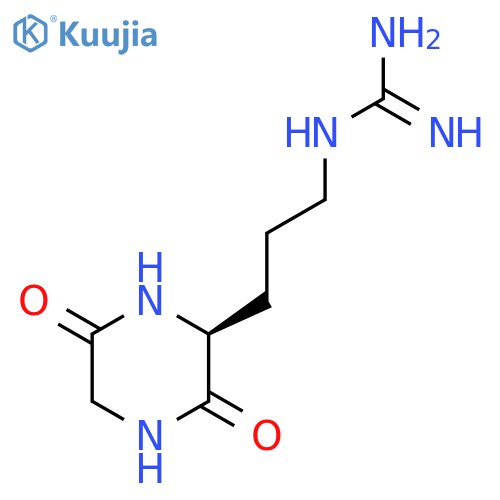Guanidine,[3-(3,6-dioxo-2-piperazinyl)propyl]-, (S)- (9CI) structure