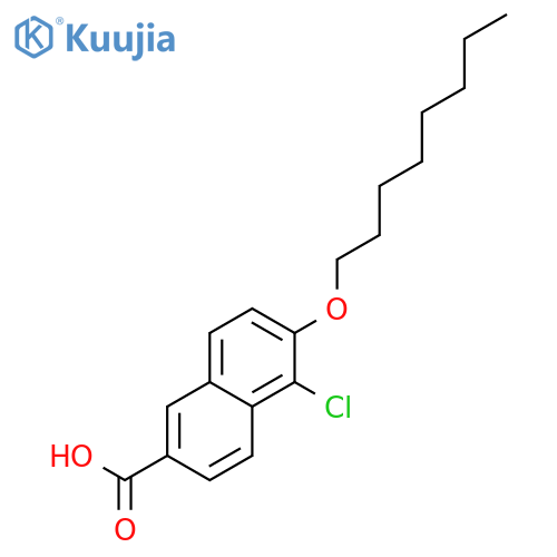 5-Chloro-6-(octyloxy)-2-naphthoic acid structure